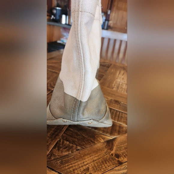 Kate Spade Canvas Tote Bag Cream and Gold - Picture 10 of 13